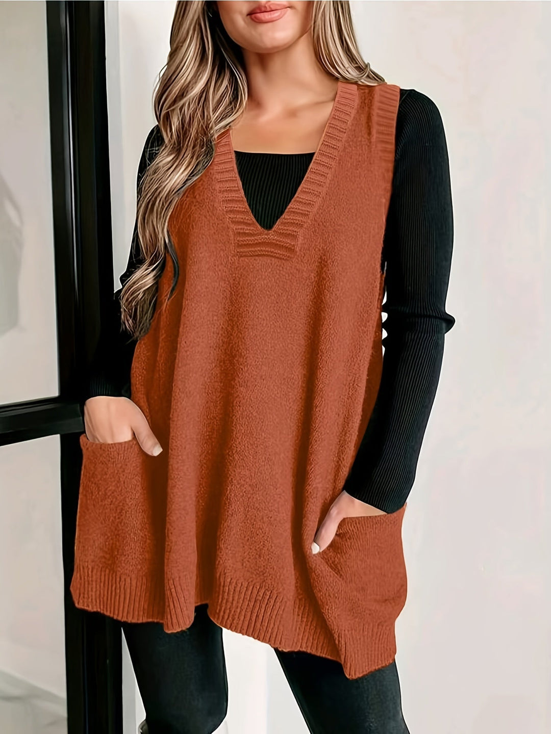 Camille | Oversized V-Neck Vest
